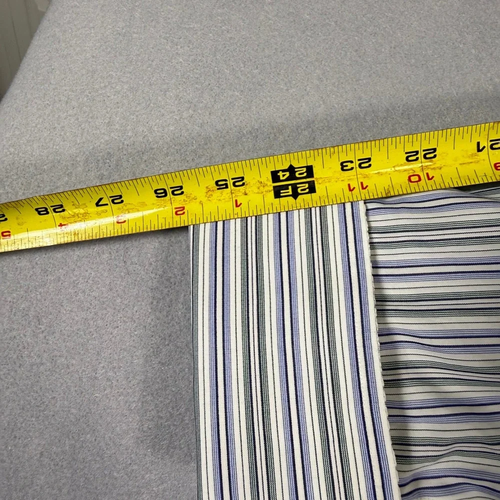 Banana Republic Slim Fit Albini Italian Fabric Striped Shirt Mens M 15-15.5 7.99